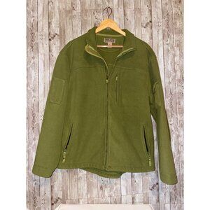 Duluth Trading Co. Men's Medium Olive Green Full-Zip Heavy Fleece Jacket